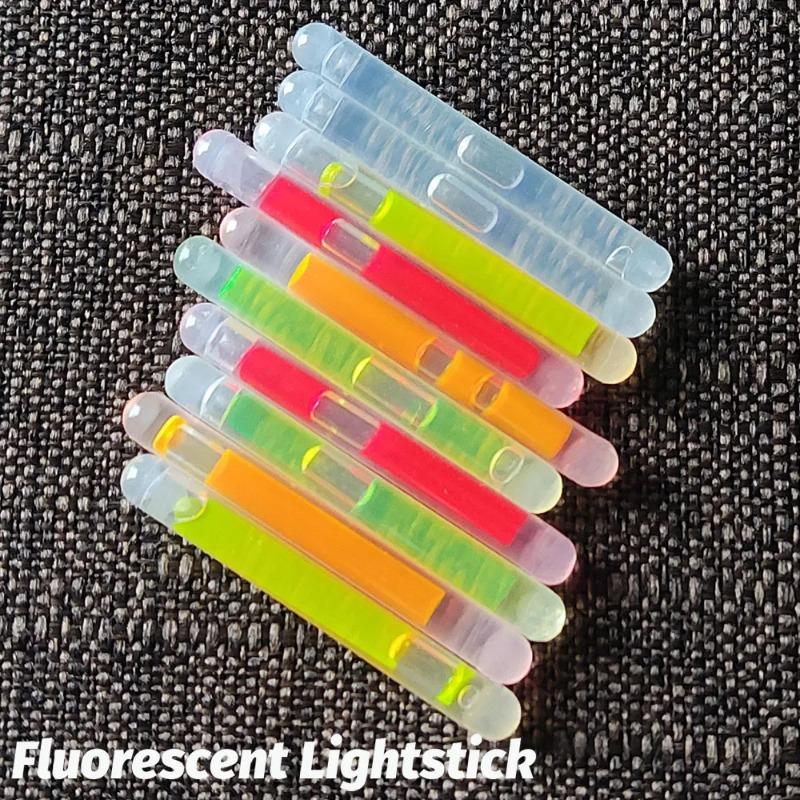 10PCS Fireflies 4.5*40mm for Fishing Float Fluorescent Lightstick Light Night Rod Lights Tool Bright Dark Colored Glow Stick