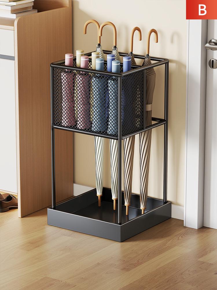 Folding Indoor Umbrella Stand Creative Hanging Display Rack with Drainage for Doorway or Commercial Use чёрный 2630₽