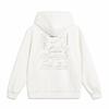 Li Ning Sports Lifestyle Series Loose Fit Hooded American Print Letter Casual Fleece Sweatshirt Unisex sweatshirt Off-White AWDU923-3