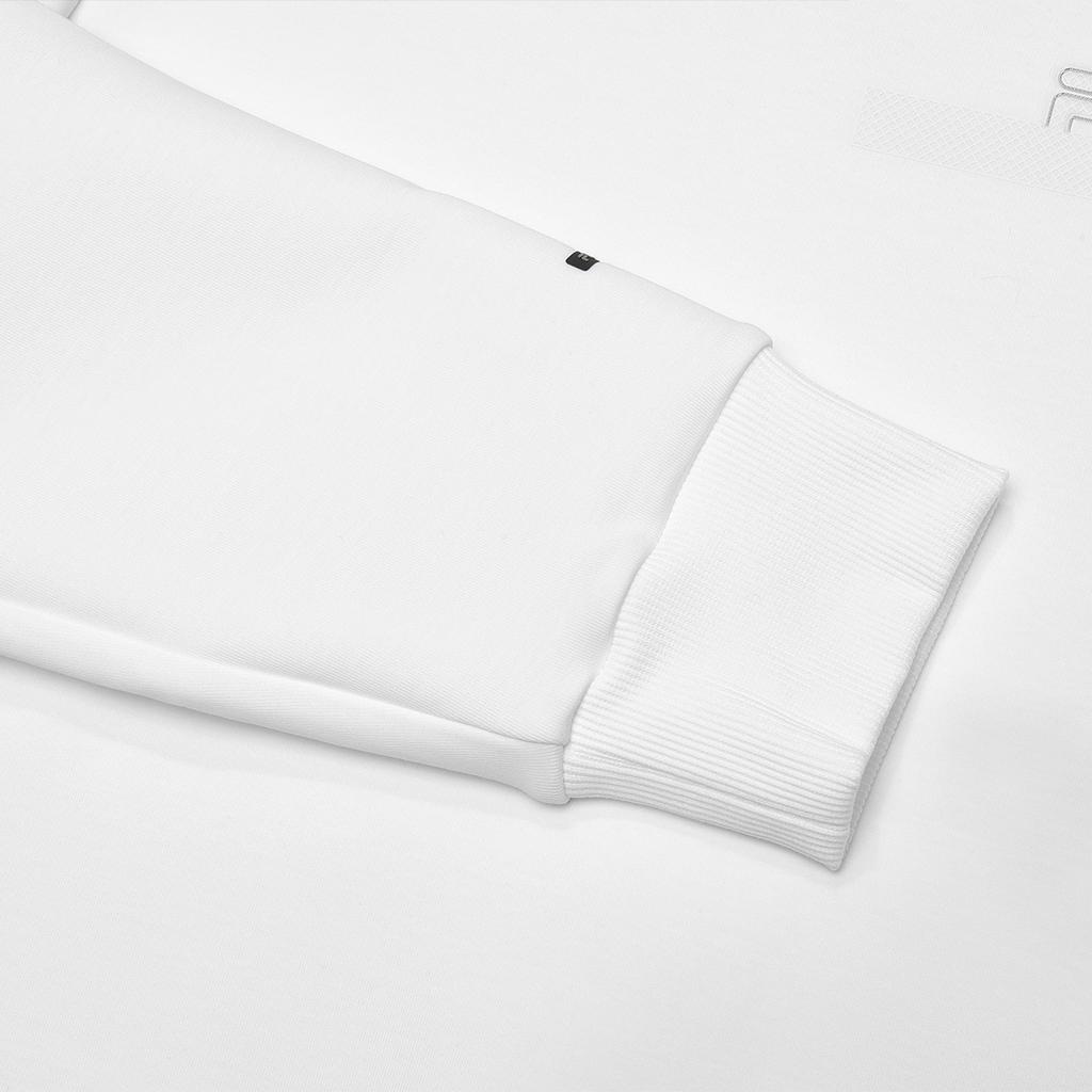 Fila 2023 Winter New Knit Pullover Basic Simple Round Neck Antibacterial Heating Sweatshirt Men Sweatshirt White F51M347202A-WT