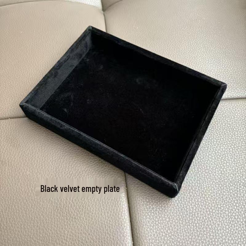 Hengjing Velvet Jewelry Display Tray: Handmade Storage for Necklaces, Rings, Bracelets, Earrings, and Ornaments