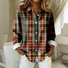 Women's Shirt Blouse Print Button Long Sleeve Casual Basic Shirt Collar Regular Top
