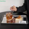 Sleek Mirror Finish Tray – Stainless Steel Rectangular Platter for Modern Tabletop Decor & Serving