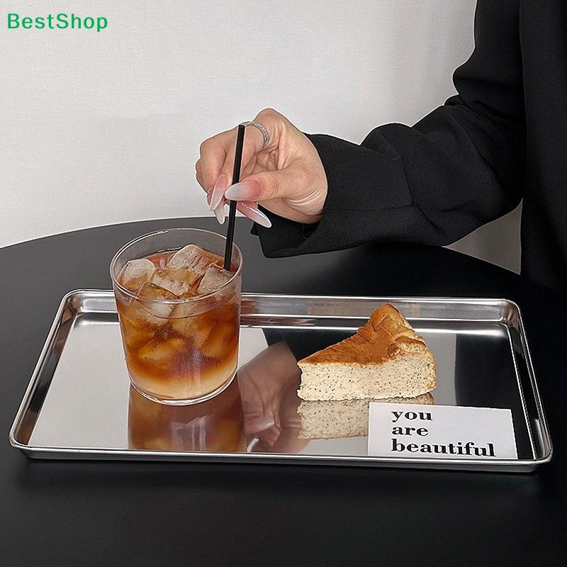 Sleek Mirror Finish Tray – Stainless Steel Rectangular Platter for Modern Tabletop Decor & Serving