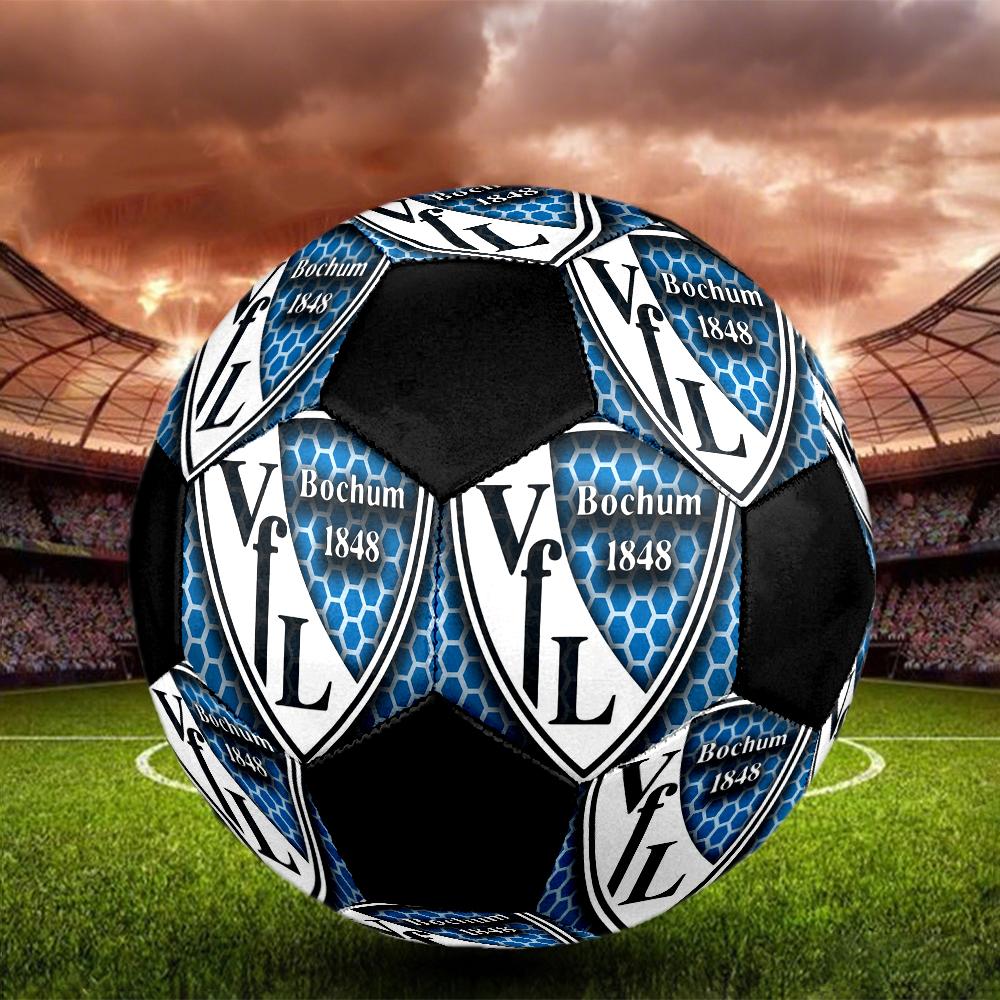 VfL Bochum 1848 Indoor Soccer Ball Colorful Machine Stitched PVC Size 5 Team Training Competition Ready Durable High-Bounce Cool Sports Gift