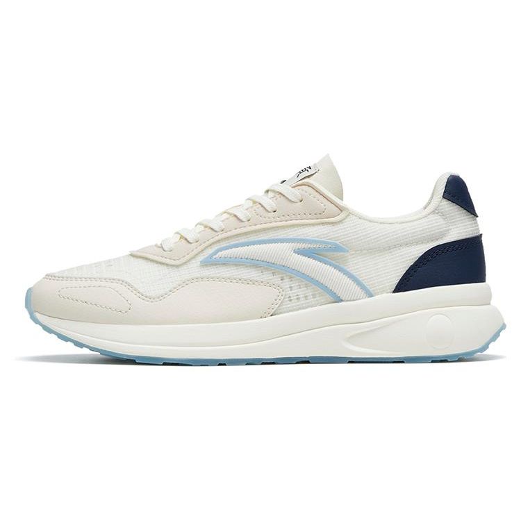 ANTA Women Retro Casual Running Shoes Off White Blue Navy 122328871-1 37.5