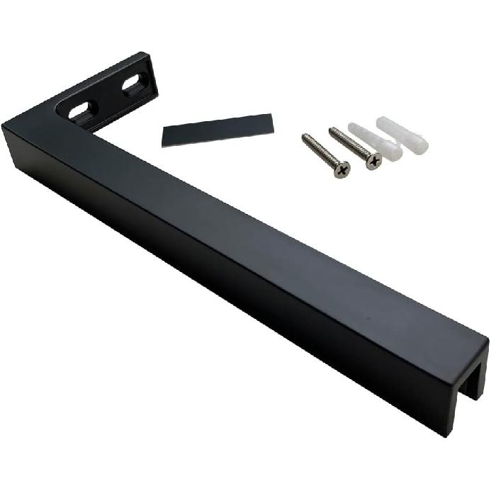 LukLoy Fixed Glass Support Bracket Stabilizer Brace, Frameless Glass to Wall Clamp Shower Glass Support Bar L Shape Mounting Bracket,
