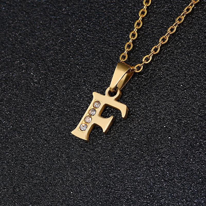 26-Letter Korean Style English Alphabet Pendant Necklace for Women and Besties