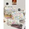 1Pc Colorful Marine Life Pattern Quilting Cosmetic Bag, Cosmetic Pouch, Makeup Bag Large Capacity Kawaii Toiletries Bag Travel Toiletry Organizer