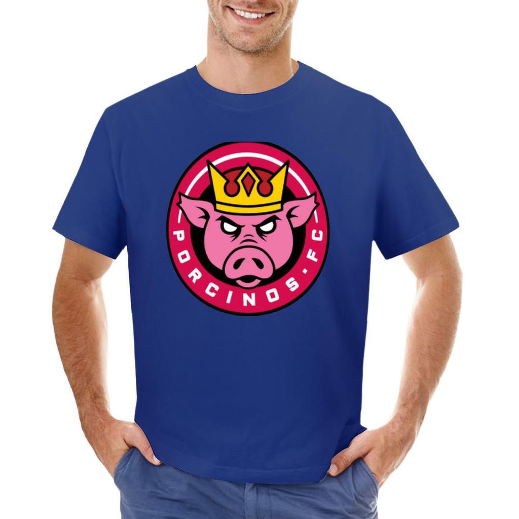 Porcinos Fc Tshirt Vintage T Shirt Mens Graphic Tshirts