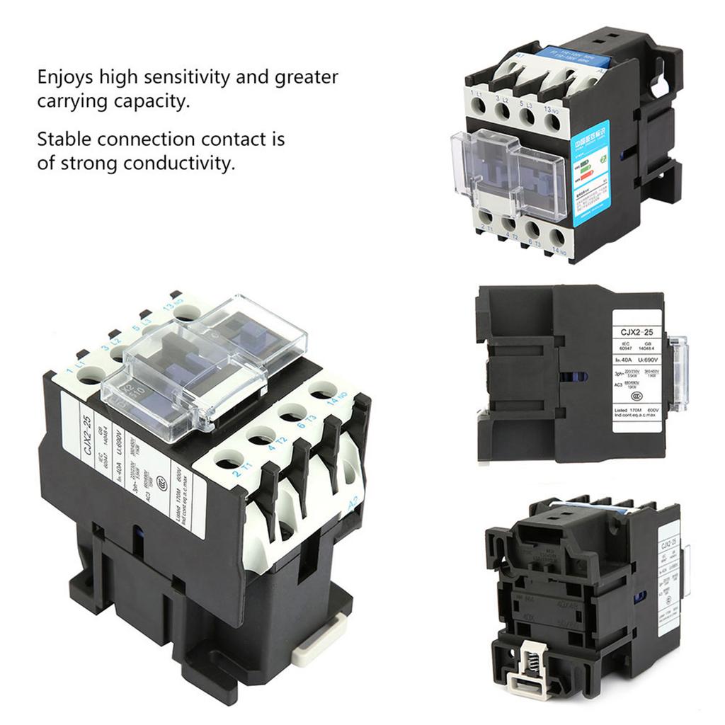 CJX2‑25 Rail Mount Contactor Industrial Electric Contactor (110VAC)