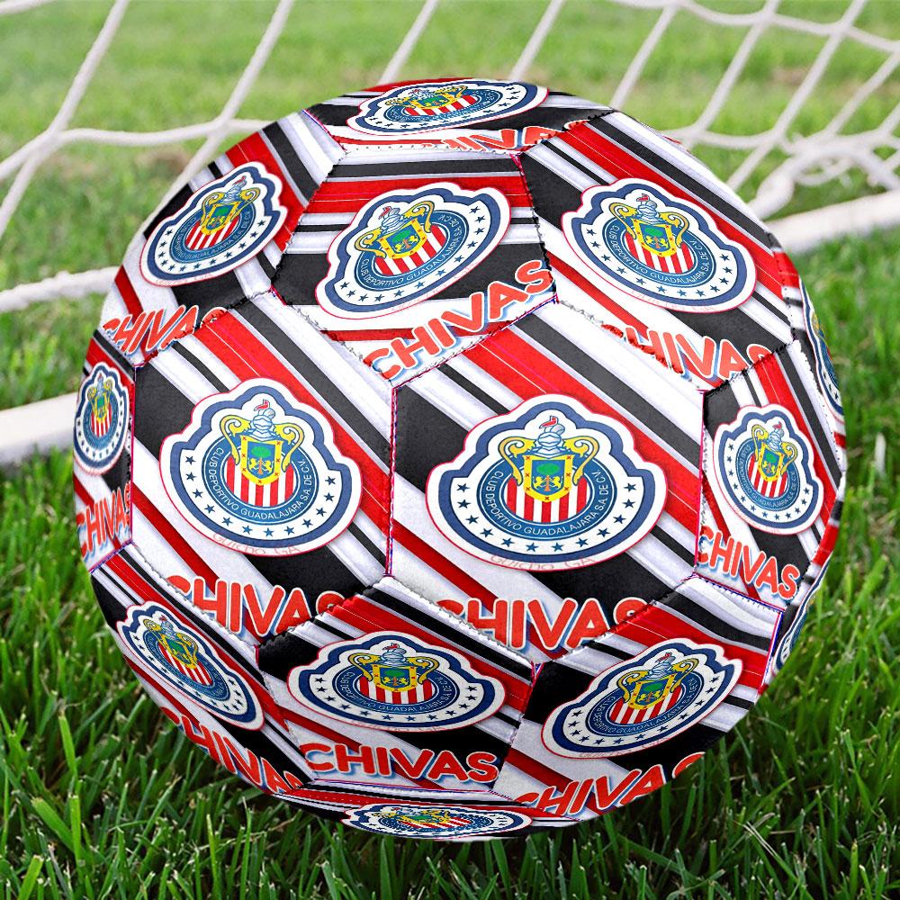 Club Deportivo Guadalajara Print Size 5 Soccer Ball, Standard Match Football for Sports Game and Team Practice, Ideal Gift for Soccer Fans