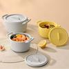 Silicone Microwave Steamer for Cooking Vegetable Steamer Microwave Bowls with Lids for Egg Dumpling Heating Food Dishwasher Safe