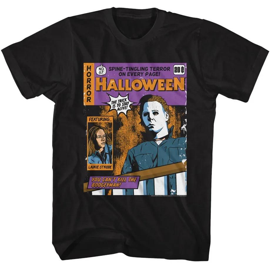 Halloween Michael Myers Horror Movie Print Cotton Short Sleeve TShirt Unisex Women Summer Vintage Streetwear Casual Tee Tops