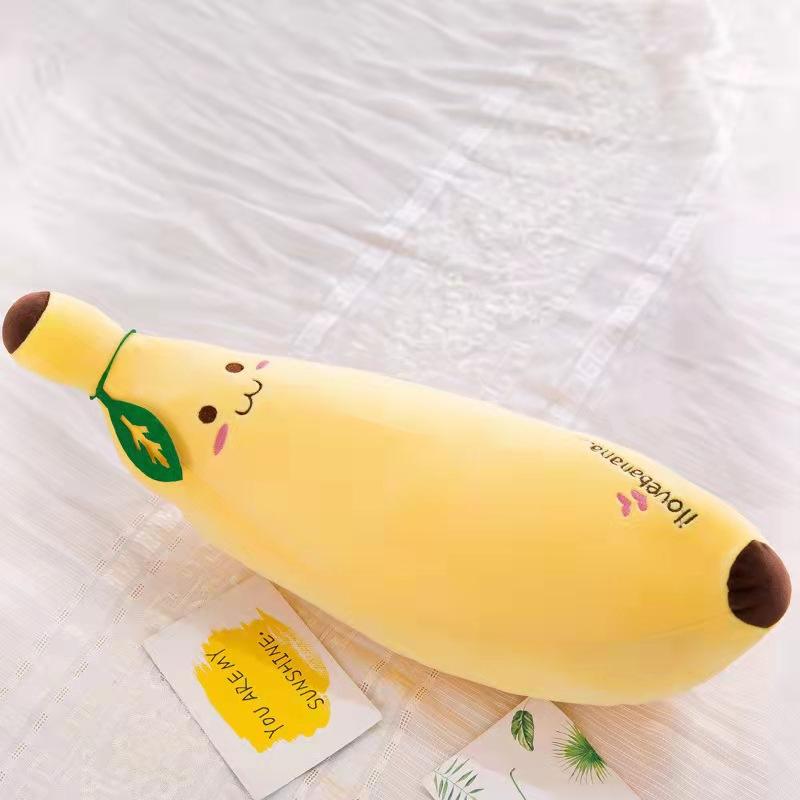 Banana-Shaped Plush Pillow, Long Sleeping Stuffed Toy