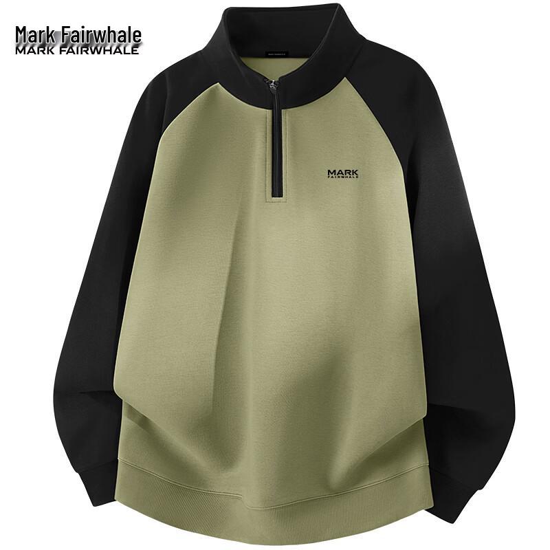 Mark Fairwhale Men's Quarter-Zip Stand Collar Sweatshirt