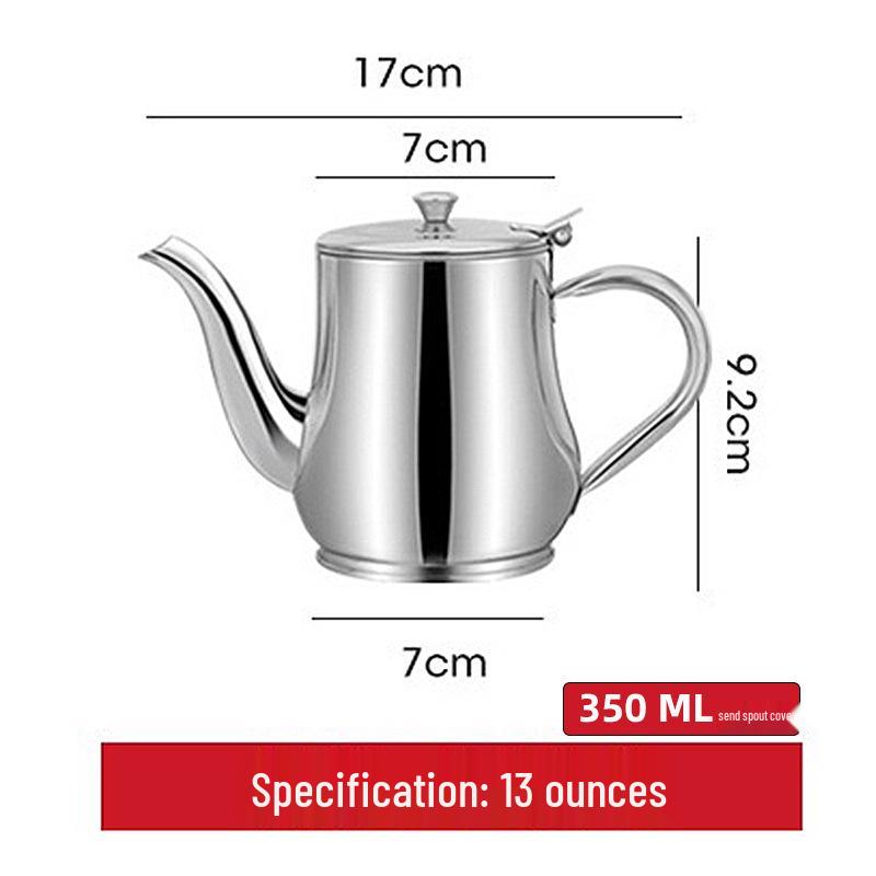 Stainless Steel Leak-Proof Oil & Vinegar Pour Bottle - Small Kitchen Container with Ounce Control