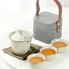 Business Gifts Travel Tea Set Kuaike Cup One Pot Three Cups Portable Cover Bowl Small Set Outdoor Kung Fu Tea Set