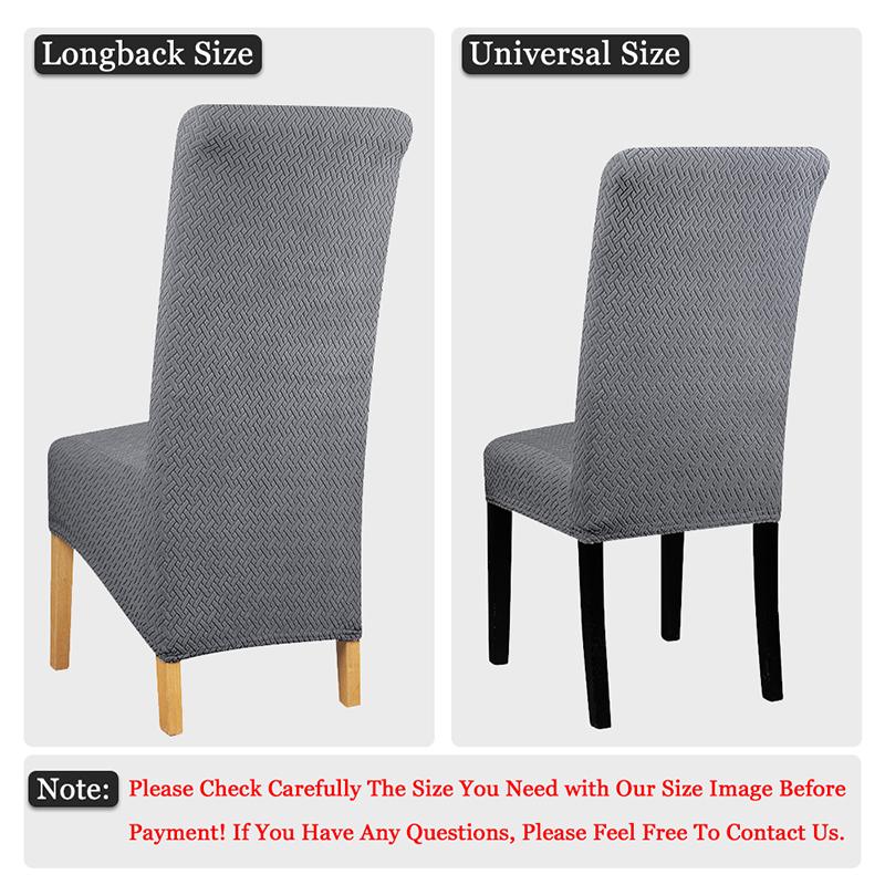 1pcs Polar Fleece Chair Cover Stretch XL Size Long Back Chair Covers Seat Covers With Back For Wedding Dining Room Chairs For Kitchen