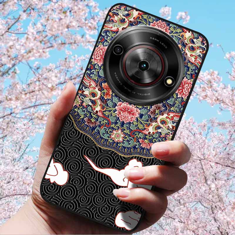 For ZTE Blade A75 5G 6.6" Cases 3D Relief Flower Soft Silicone Luxury Cover for ZTE Blade A75 5G 3D Phone Cases ZTE Blade Z2357N