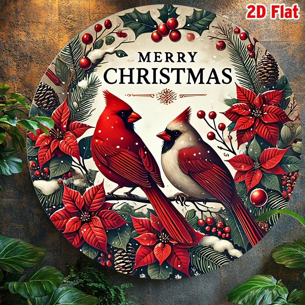 Metal Wall Sign Magic Deer Christmas Art Home Decor 20x20 Cm