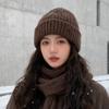 New Style Ripped Knitted Hat for Women Winter Retro  Versatile Face Showing Small Woolen Hat Large Head Circumference  Warm Pullover Cold Hat for Men