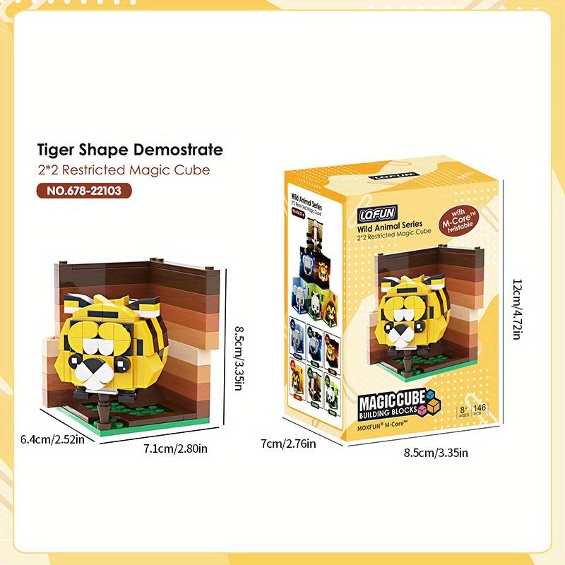 Creative Animal Building Blocks Cute Panda Koala Tiger Rabbit Chicken Model Bricks Children's DIY Toy Birthday Gift