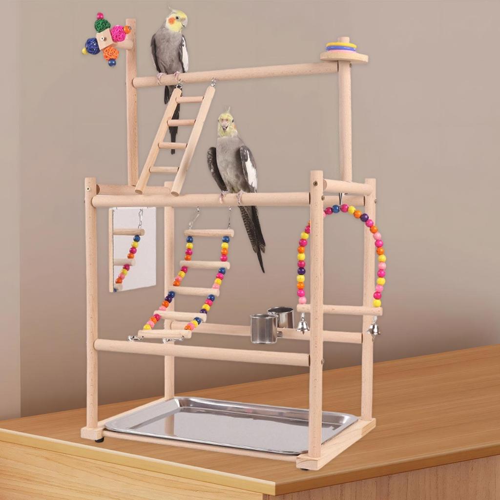 Parrot Playstand,Parrot Bird Playground,Exercise,Activity Center Perch Perch Gym Playpen for Parakeet Budgie Finch