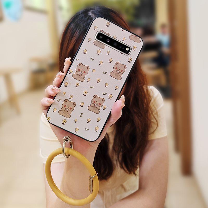 

Anti-knock Waterproof Phone Case For Samsung Galaxy S10 5G/SM-G977N Soft Case Ring Back Cover Creative heat dissipation Samsung Galaxy S10 5G/SM-