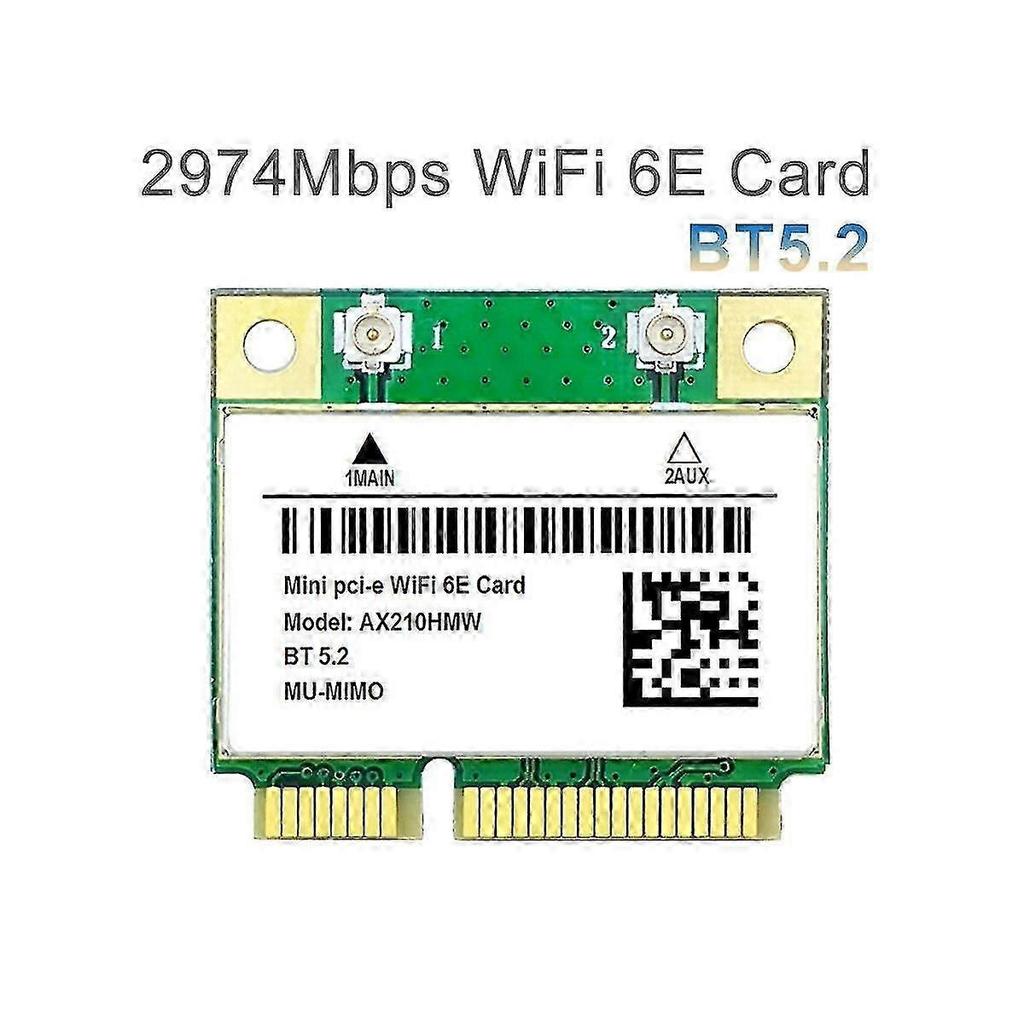 Ax210hmw Wifi Card Wifi 6e Mini Pci-e Ax210 802.11ax/ac 2.4g/5g//6g Bt5.2 Wireless Adapter For Lapt