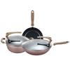 IBF Golden Harbor Rose Gold 3-Piece Cookware Set