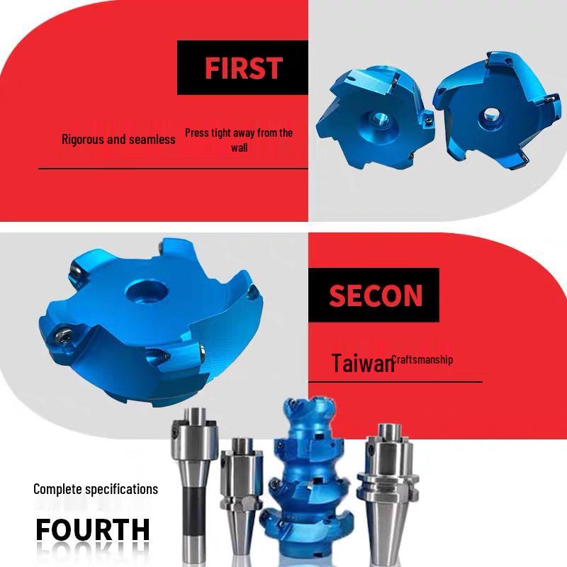Aluminum Alloy CNC Right-Angle High-Speed Face Milling Cutter Head for High-Gloss BAP.