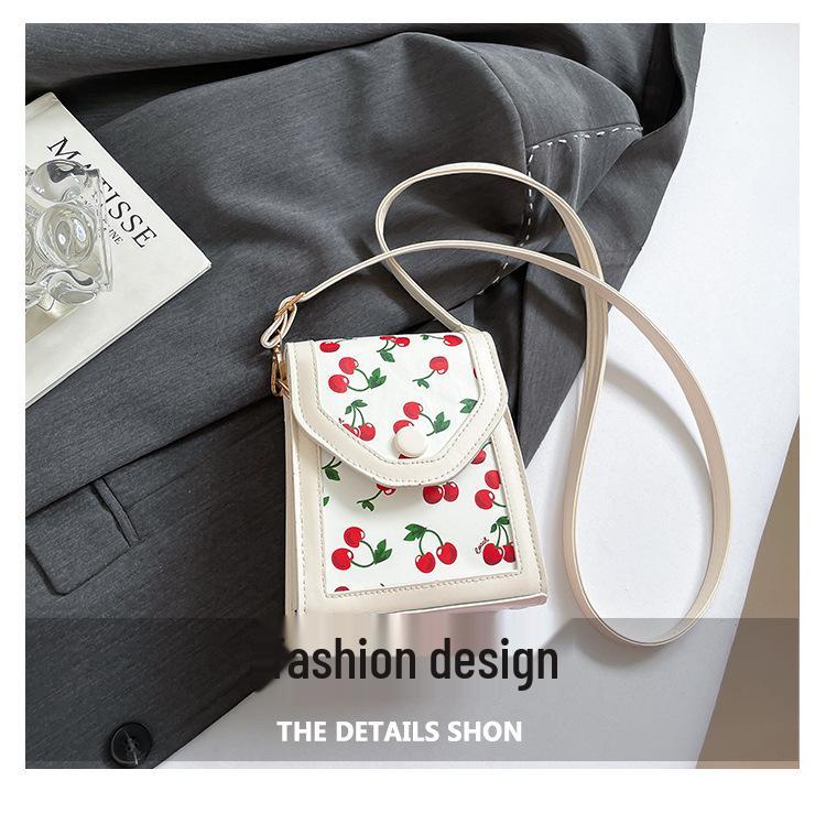 2025 Trendy Fresh Sweet Mori Style Women's Crossbody Phone Bag with Ins Print