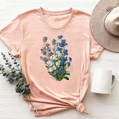 (Asiatisk storlek)Kläder Akvarell Härlig trend Söt 90-tal Casual Kortärmad T-shirt Mode T-shirt Damtryck Dam Kvinnlig Grafisk T-shirt