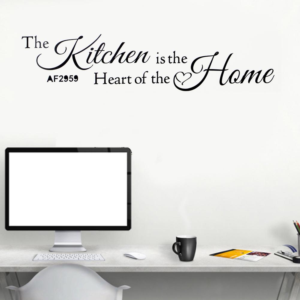 5 szt. Dekoracja domu Samoprzylepne naklejki ścienne DIY Wzór liter angielskich Zdejmowana tapeta kuchenna Czarna