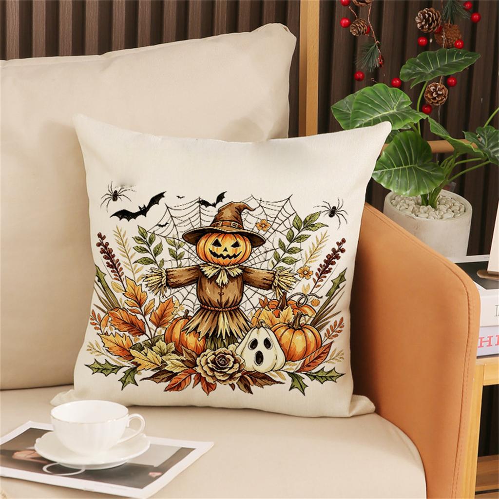 Halloween Print Throw Cover or Decorative Pillowcase for Sofa Couch Bedroom Decor