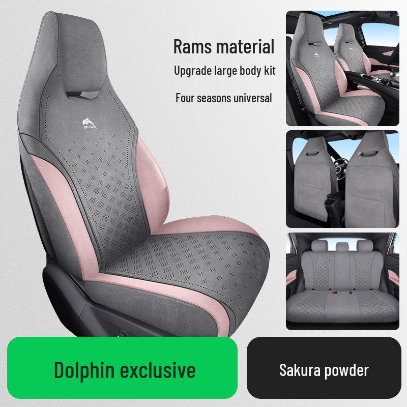BYD Dolphin Ventilated Seat Cover Set - Premium Full Coverage with One-Piece Headrest for All Seasons.