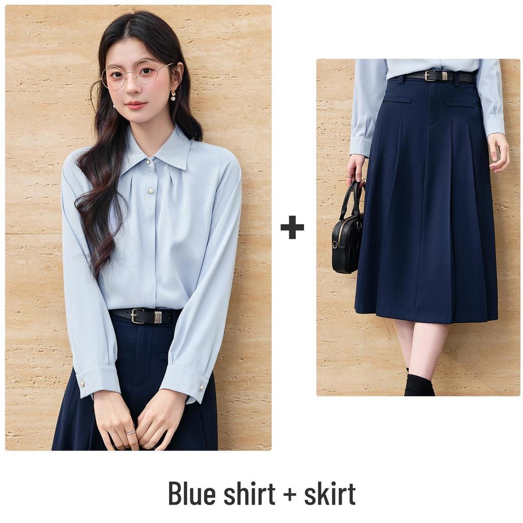 Women's French High-End White Shirt - 2026 Spring/Autumn Professional Formal Wear