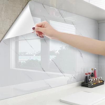 60Cm Foil Marble Wall Cover Pet Self Adhesive Water-Repellent Decals For Bathroom Furniture Kitchen Proof Removable Contact Paper