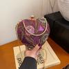 Embroidery Sequin Evening Banquet Bag Elegant Ladies Clutch Bag Heart Shape Handbag  Ladies