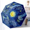 1pc Starry Night Sky Automatic Open/Close Umbrella, Compact Travel Umbrella, 8-Rib Sturdy Frame - Ideal Gift for Friends Yy251118063