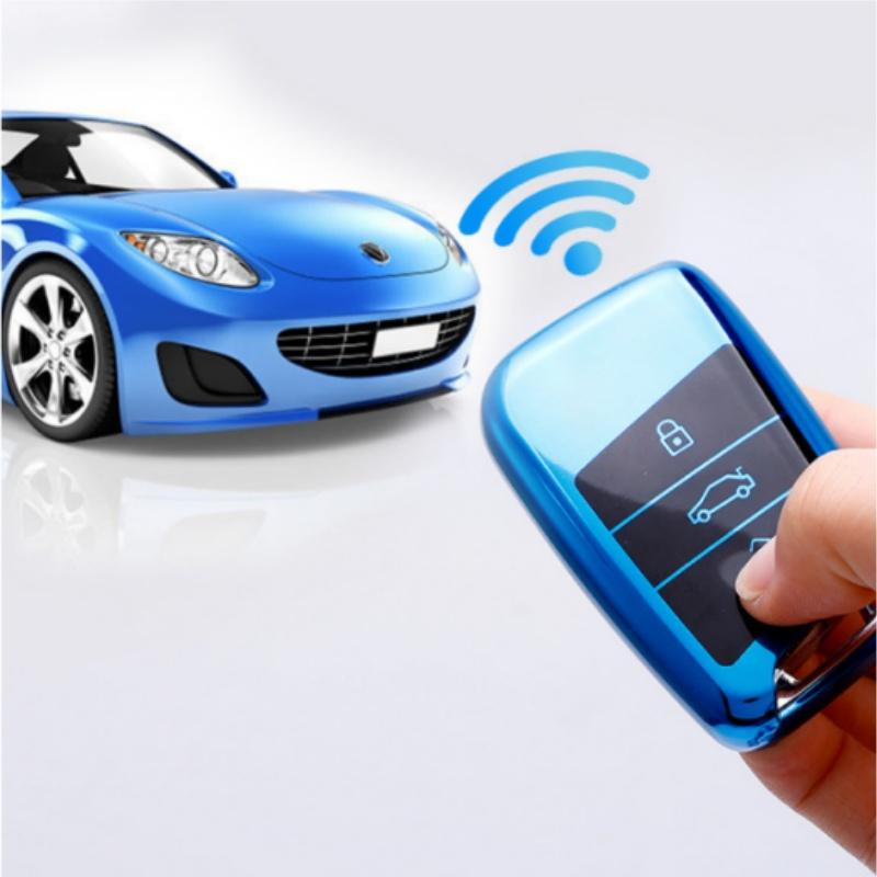 Nouă Husă Moale TPU pentru Cheie de Mașină cu Telecomandă, Suport Tip Cochilie, Fob Pentru Volkswagen VW Magotan Passat B8 Golf Pentru Skoda Superb A7 Accesorii