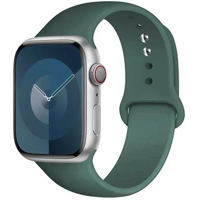 Cinturino Sportivo in Silicone per Apple Watch cinturino 49mm 44mm 45mm 40mm 41 42mm 46mm braccialetto iWatch Serie 10 9 8 7 6 5 SE Ultra2 Correa