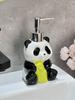 Panda Ceramic Hand Wash Bottle Toilet Shower Gel Laundry Detergent Press Dispensing Bottle Soap Dispenser Bathroom Accessories
