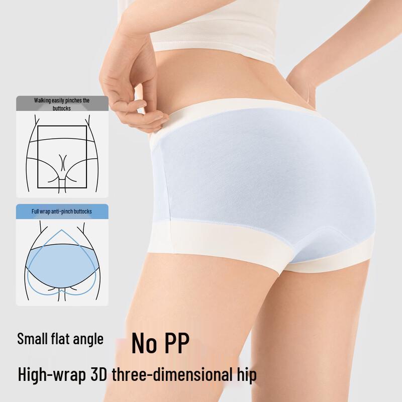 SecretWorld Women's High-Waist Cotton Antibacterial Briefs