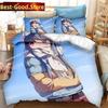 New 3D  Anime Yuru Camp Bedding Set Duvet Cover Full Queen King Size Pillowcase Printed Bed Set Aldult Kid Bedroom Single Twin