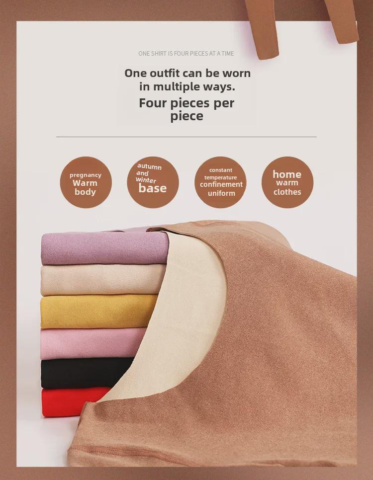 Umstands-Thermo-Stilloberteil: Übergröße Samt Umstands- und Stillkleidung für Herbst/Winter