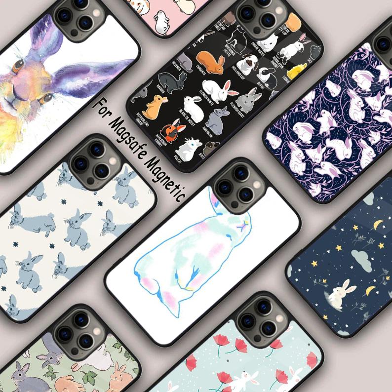 Bunny Rabbits Magnetic Phone Case For APPLE iPhone 17 Air 16 14 13 12 Pro Max 15 Plus Wireless Charge With MagSafe Cover