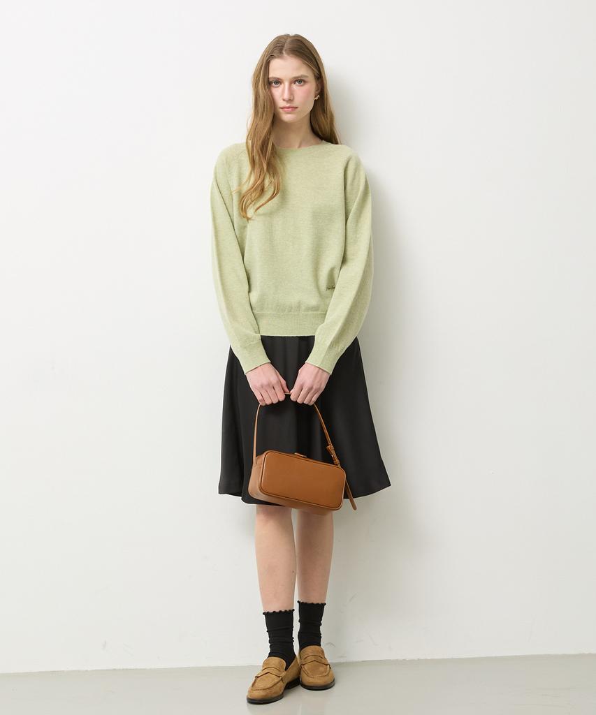 New Looky Square Leather Shoulder Bag _Brown