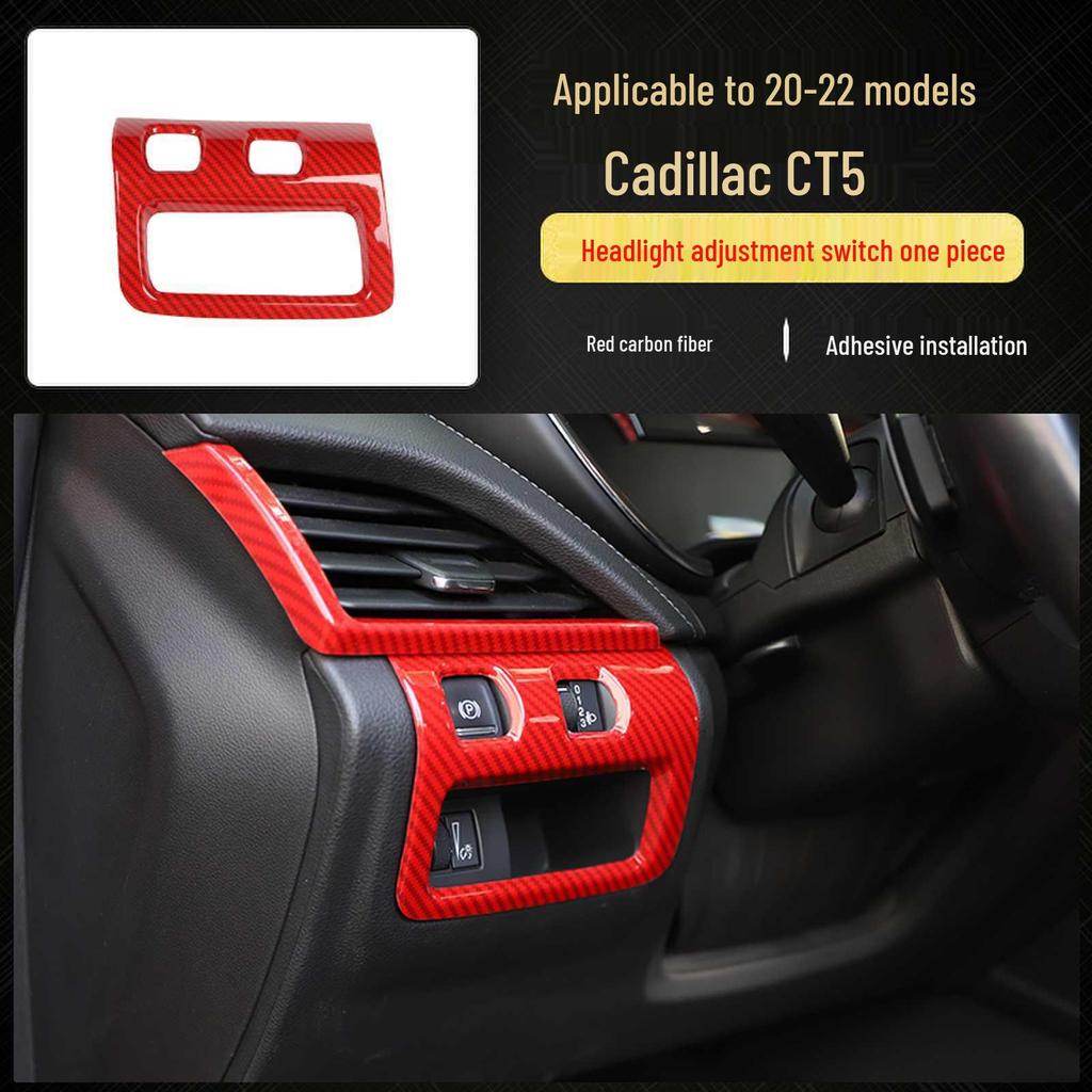 Cadillac CT5 (20-22) Carbon Fiber Interior Trim for Steering Wheel & Console